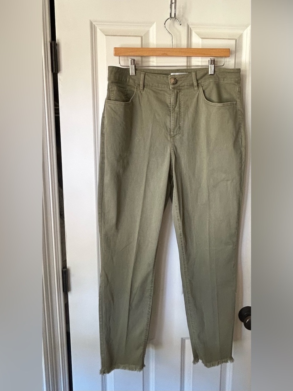 👖 LOFT Curvy High Waist Skinny Jeans – Size 12 / 31 – Olive Green